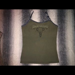 Harley-Davidson Army Green & Gray-Toned Blue Tank